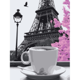Káva v Paříži 40x50cm, Art Craft - vypnuté plátno na rám